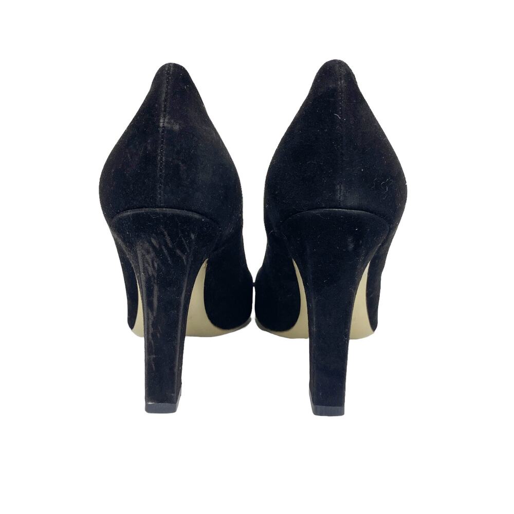YSL Yves Saint Laurent Womens Size 8 Mae Gold Cap Square Toe Pumps - Picture 7 of 9